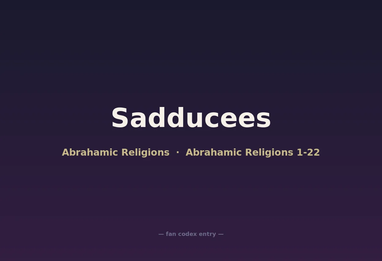 Sadducees