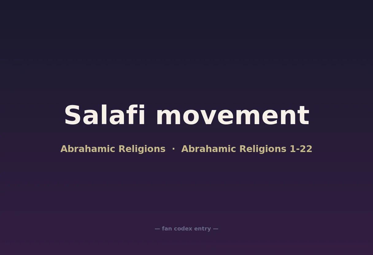 Salafi movement
