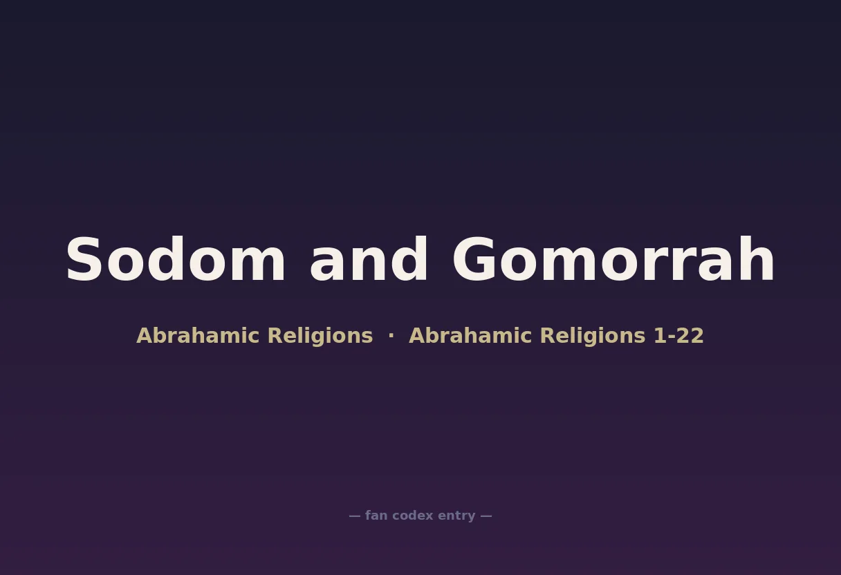 Sodom and Gomorrah