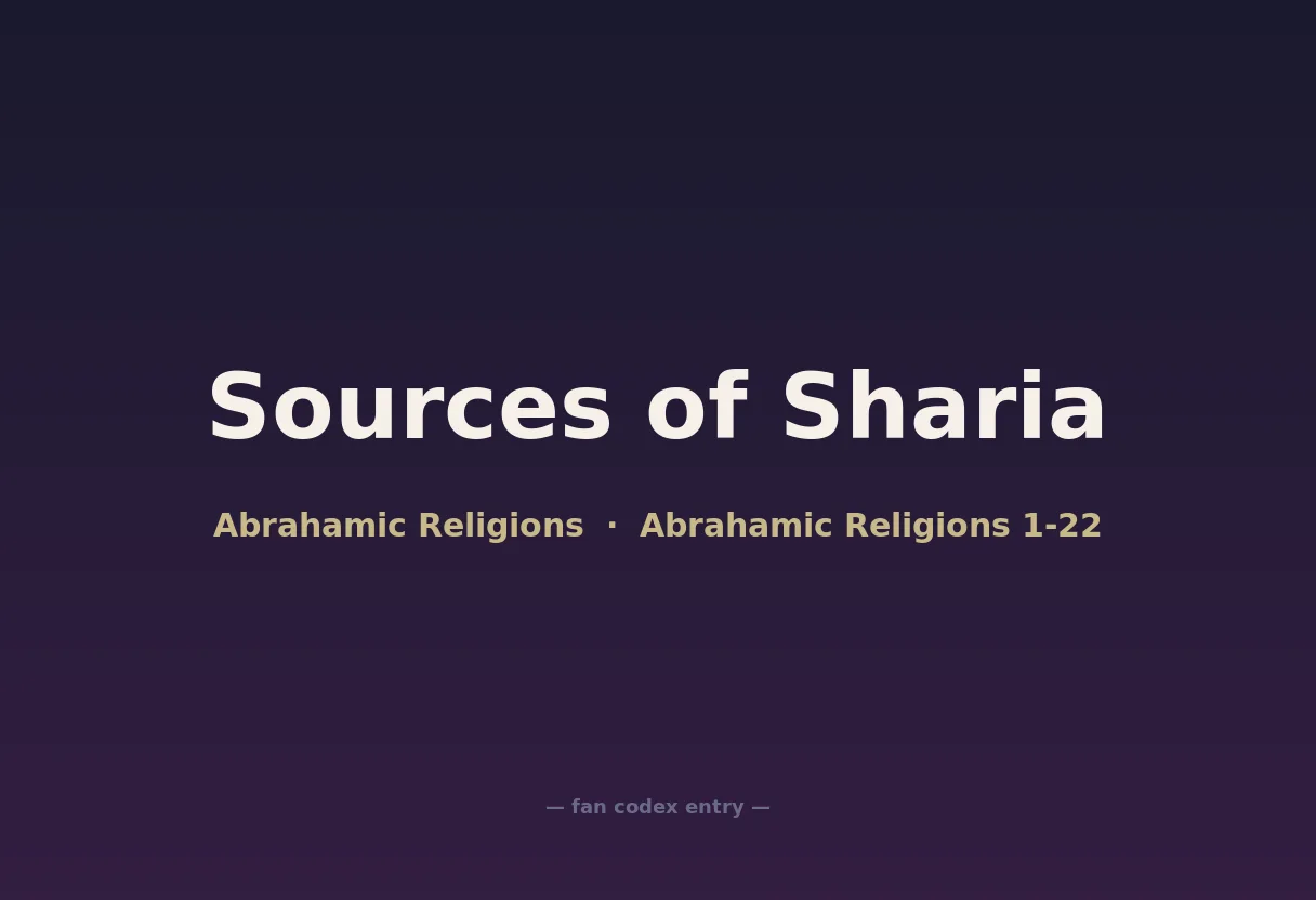 Sources of Sharia